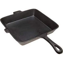 CAST IRON SQUARE SKILLET 10"