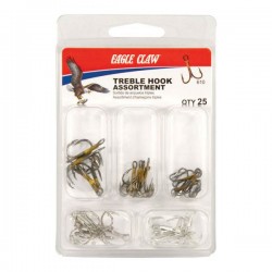 EAGLE CLAW ASST TREBLE HOOKS