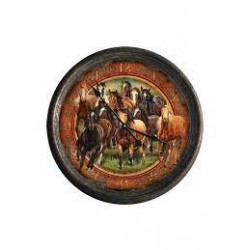 RIVERS EDGE CLOCK HORSES 15"