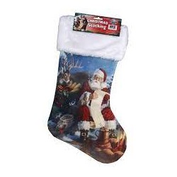 SANTA WITH LIST STOCKING